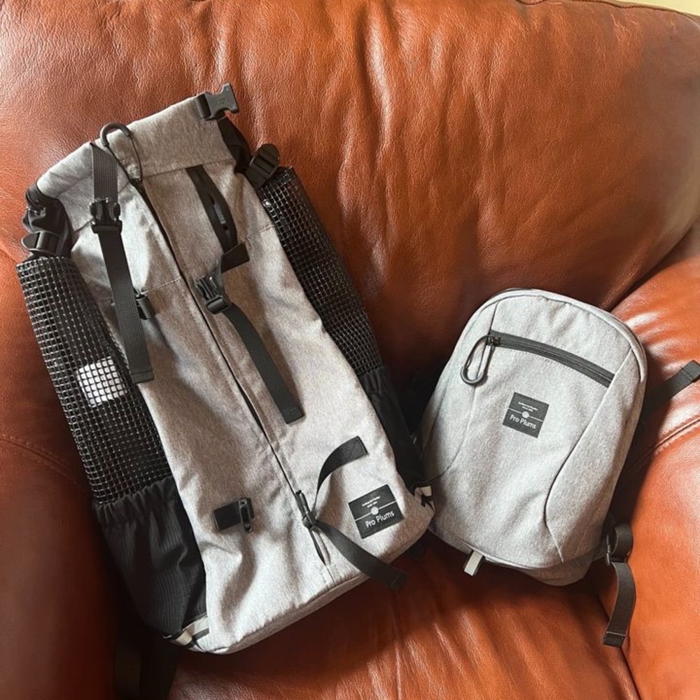 Grey Pet Carrier Backpack